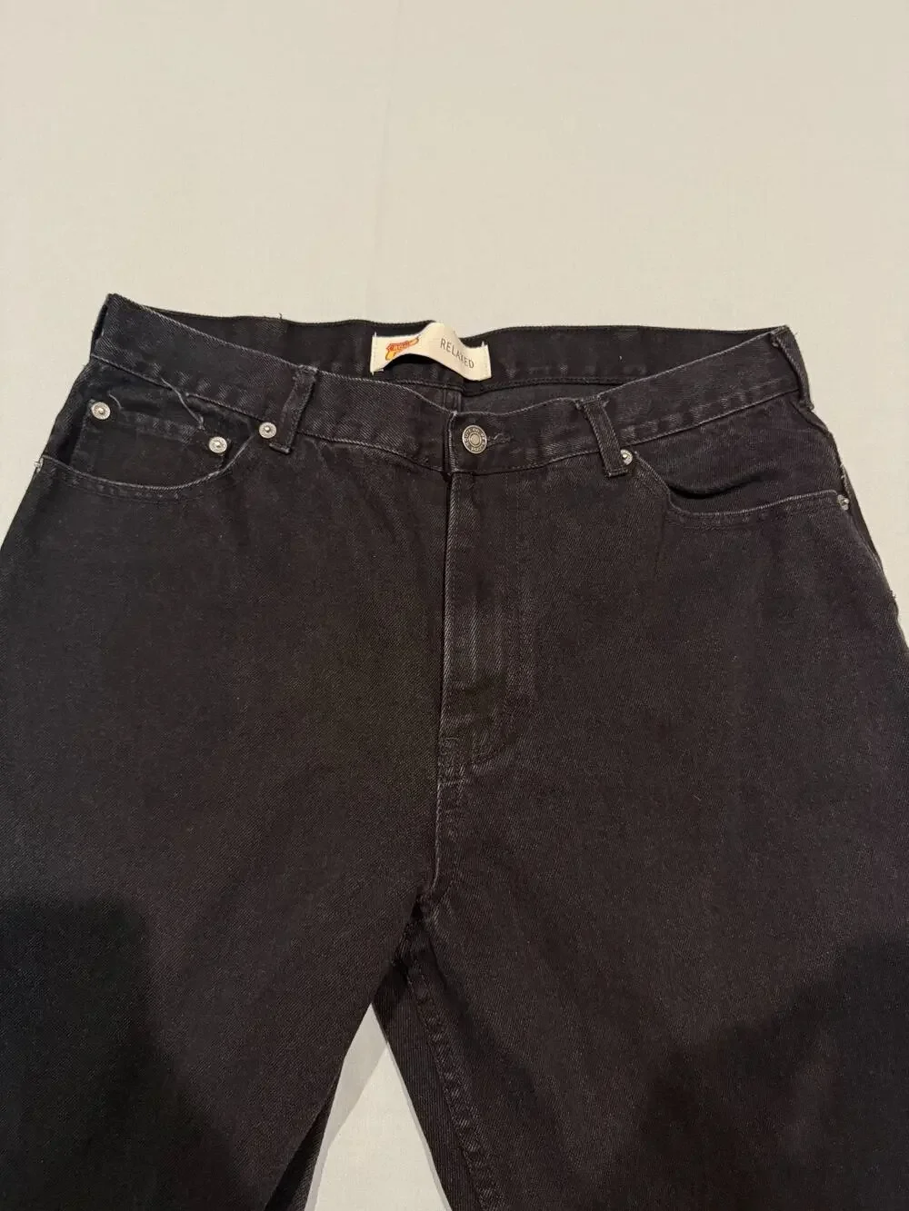 Route 66 Men's Jeans 36x32 Relaxed Fit Black 100% Cotton Y2K Straight Leg